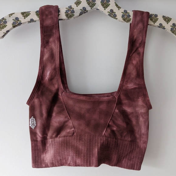 Free People Other - 🎉LAST CHANCE🎉 NWT FP Movement Good Karma Tie Dye Bra / Cherry Mocha